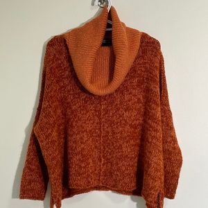 Wooden Ships Orange Cowl Neck Sweater